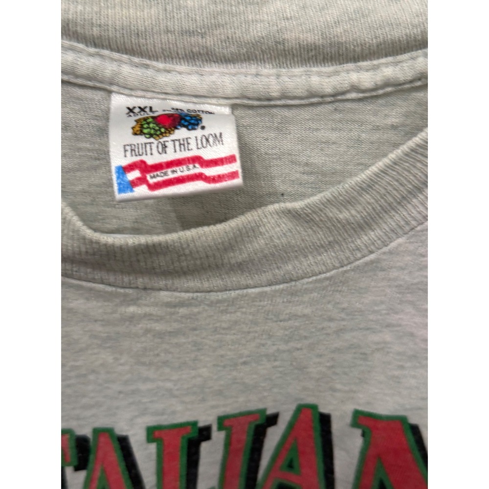 Vintage 90s Italian Definitions T-Shirt‎ XXL Single Stitch Fruit of the Loom USA - Picture 2 of 5